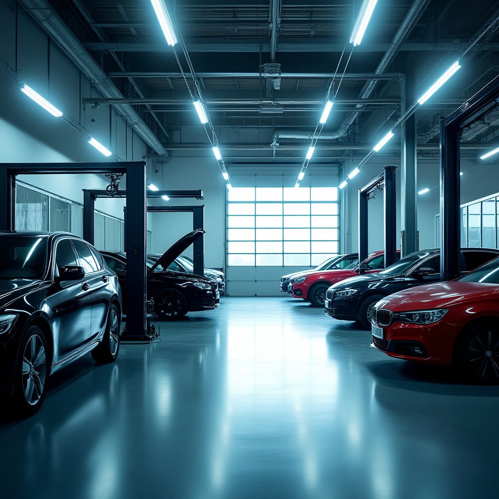 Atelier principal avec ponts élévateurs