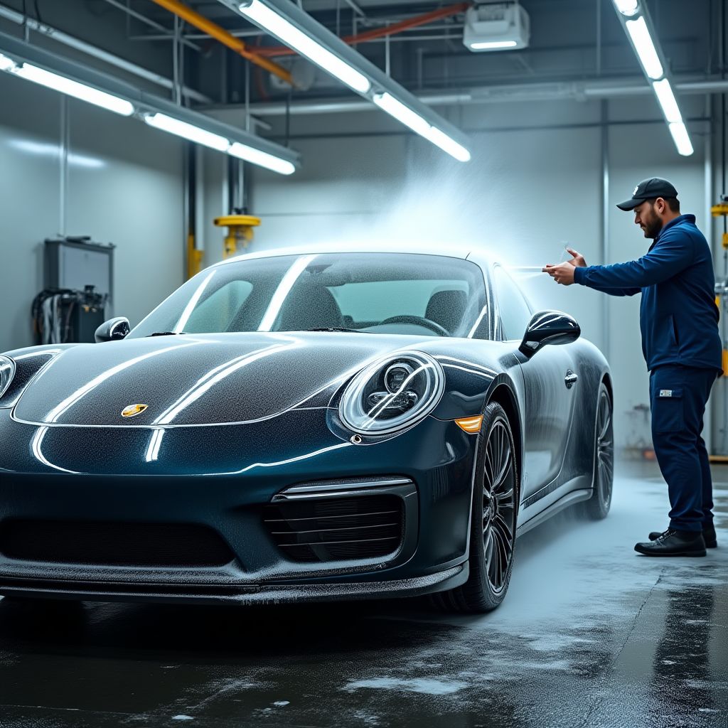 Zone de préparation et nettoyage des véhicules